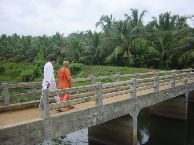 on evening walk